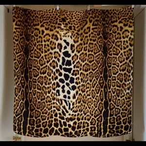 Yves Saint Laurent leopard print scarf